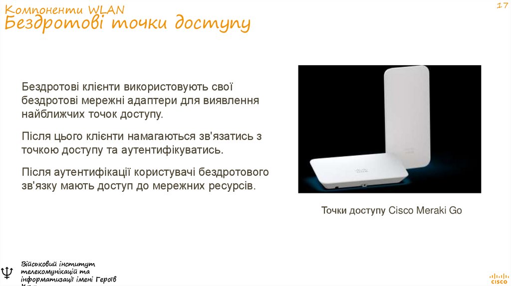 Компоненти WLAN Бездротові точки доступу