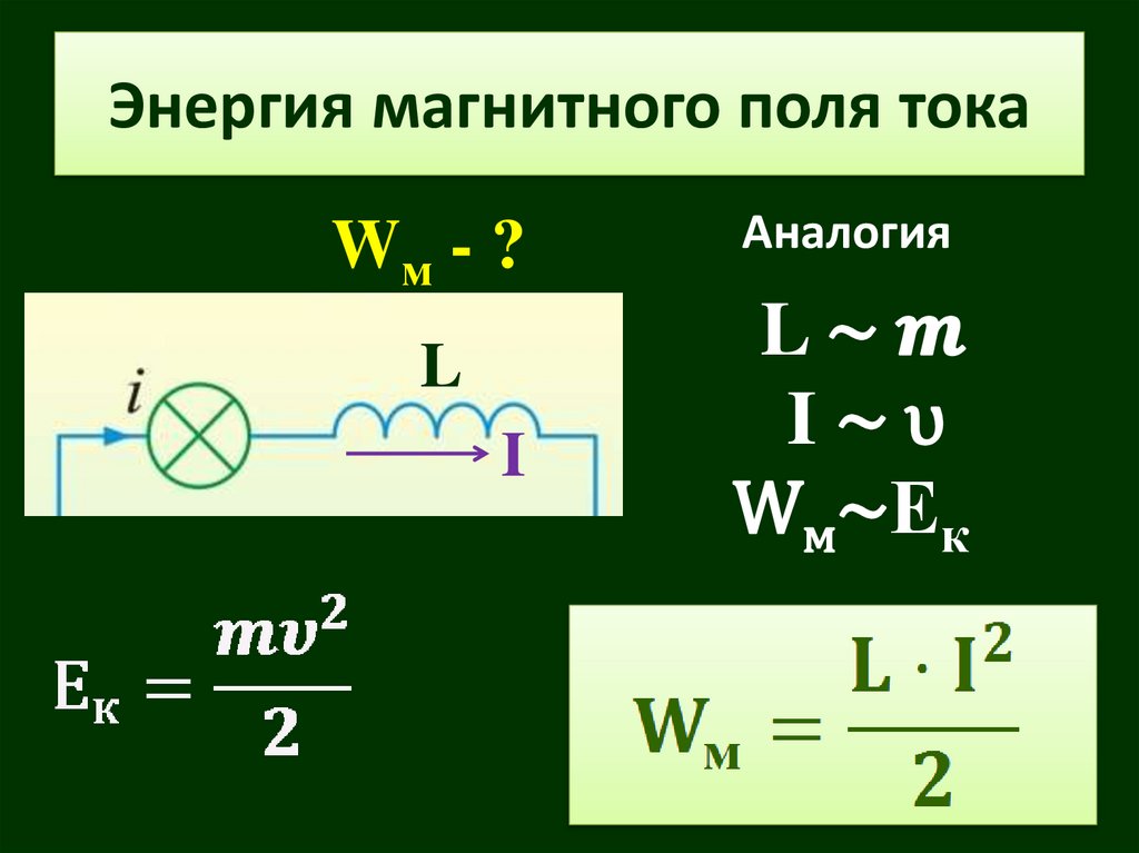 Энергия магнитного поля тока