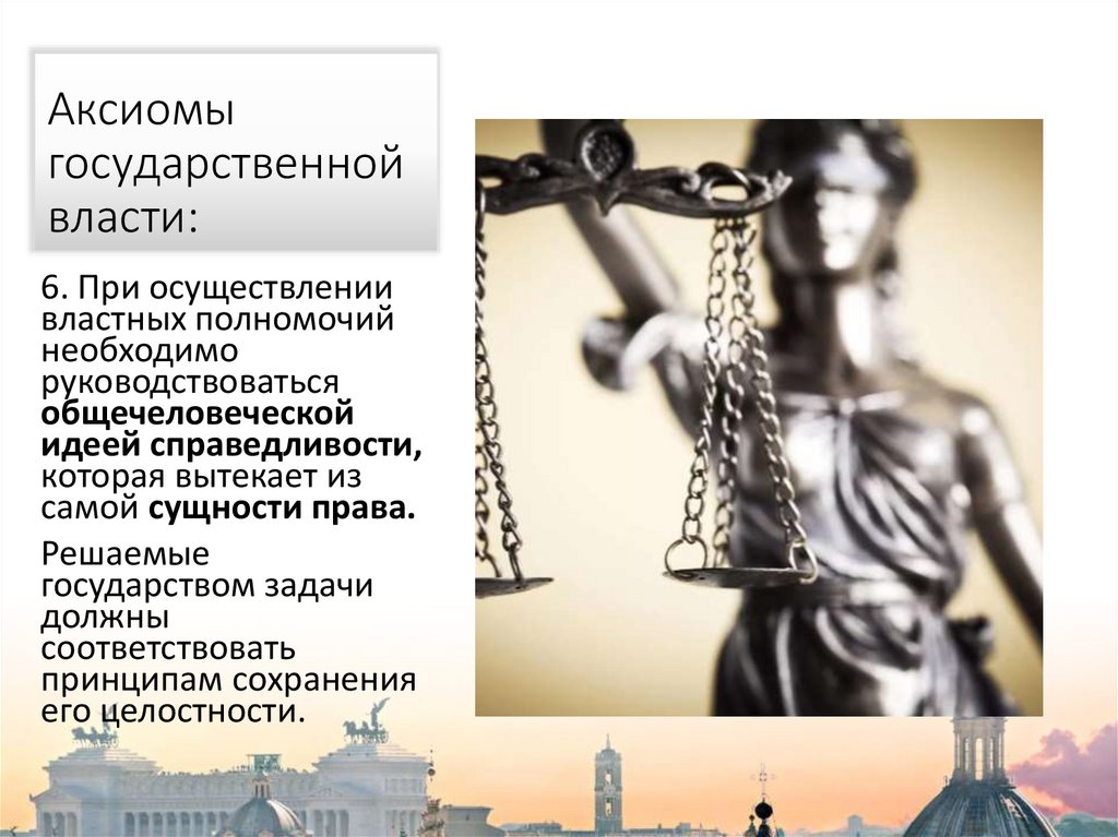 Аксиомы государственной власти: