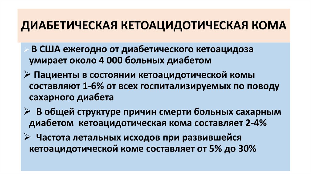 ДИАБЕТИЧЕСКАЯ КЕТОАЦИДОТИЧЕСКАЯ КОМА