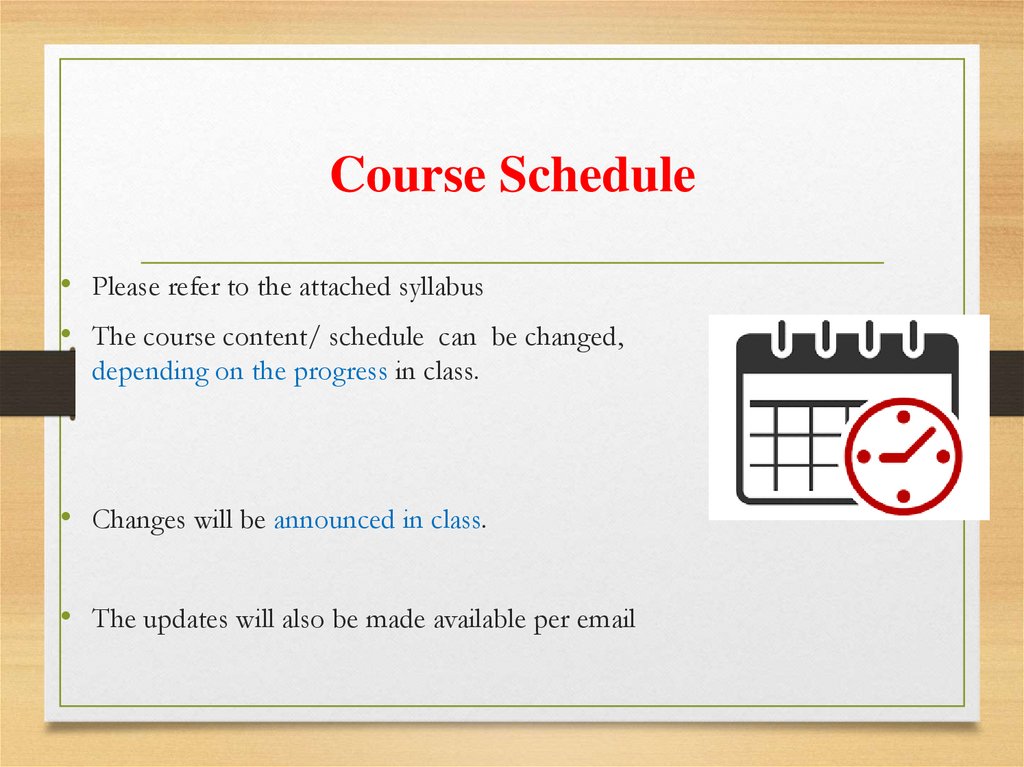 Course Schedule