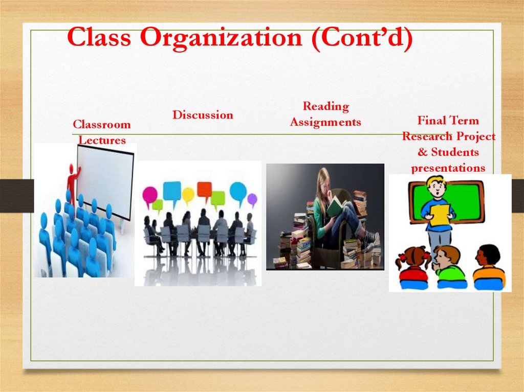 Class Organization (Cont’d)