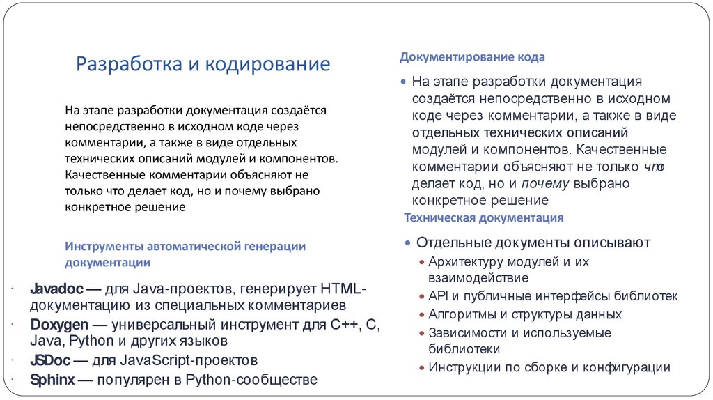 Разработка и кодирование