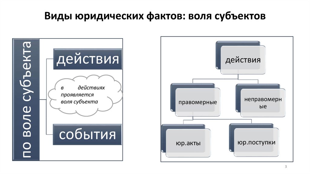 Виды юридических фактов: воля субъектов