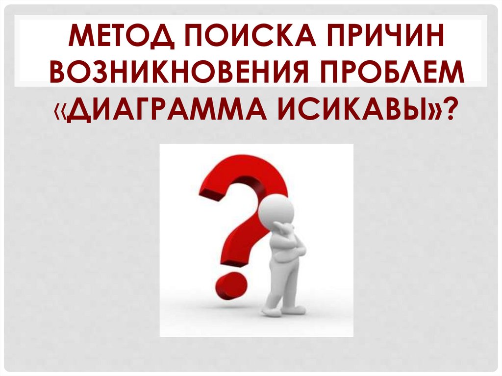Метод поиска причин возникновения проблем «Диаграмма исикавы»?