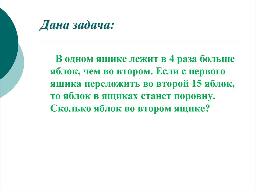 Дана задача: