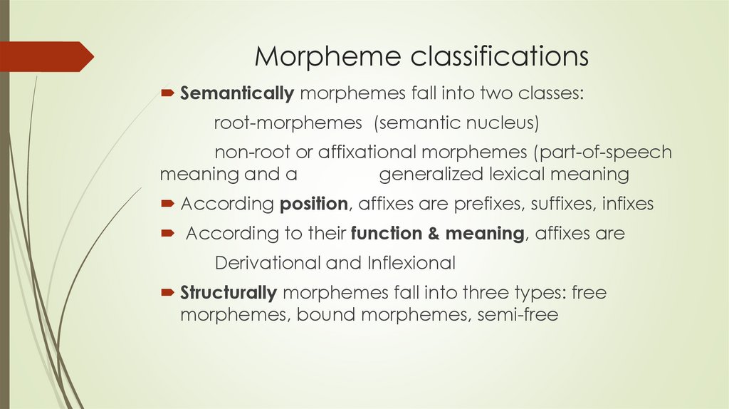 Morpheme classifications