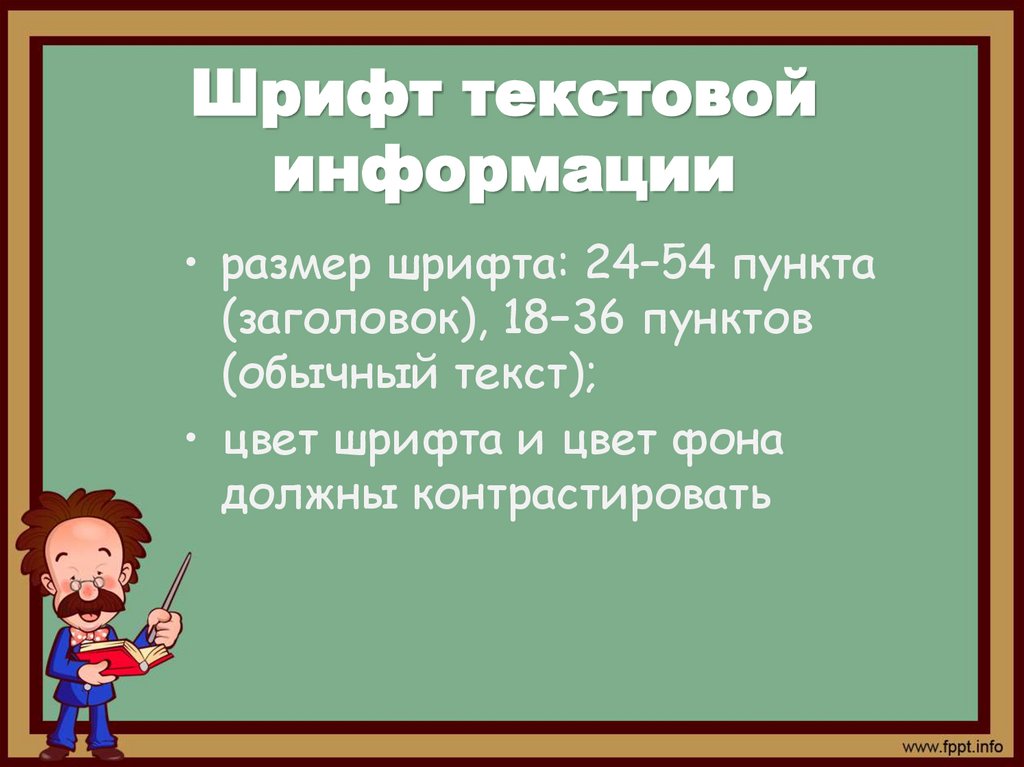 Шрифт текстовой информации