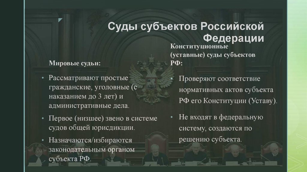 Суды субъектов Российской Федерации