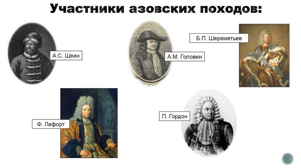 Участники азовских походов: