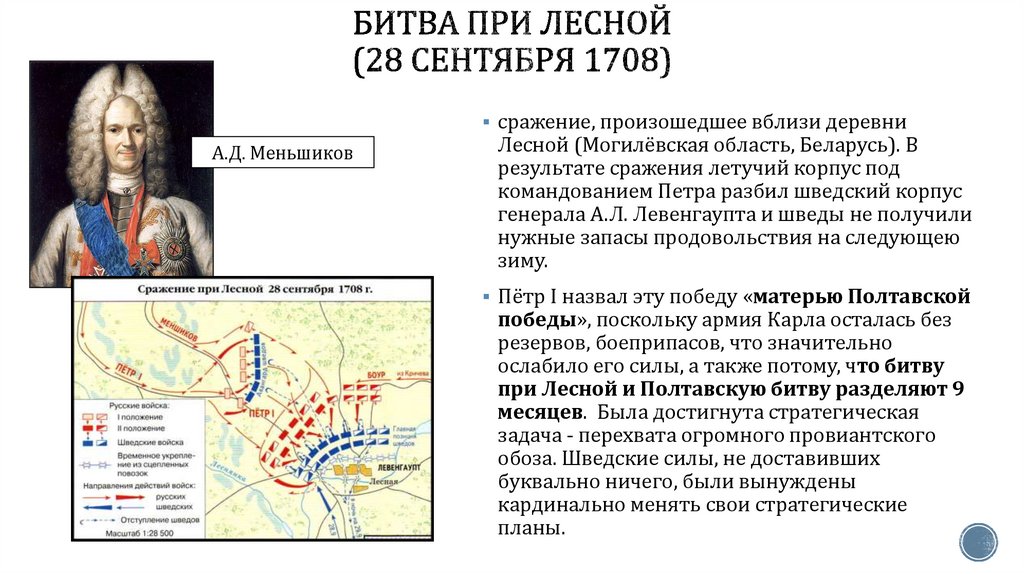 Битва при Лесной (28 сентября 1708)