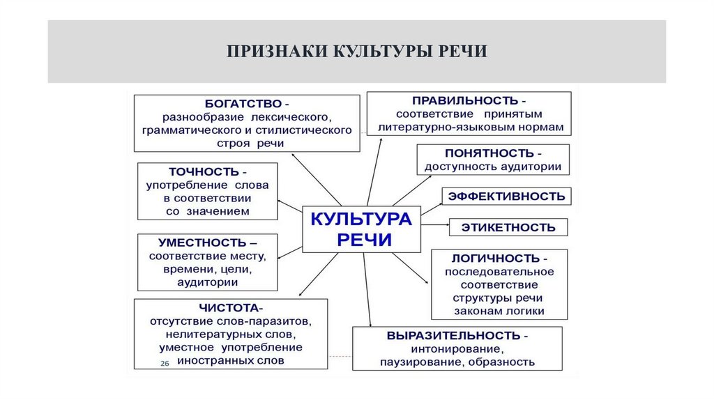 ПРИЗНАКИ КУЛЬТУРЫ РЕЧИ