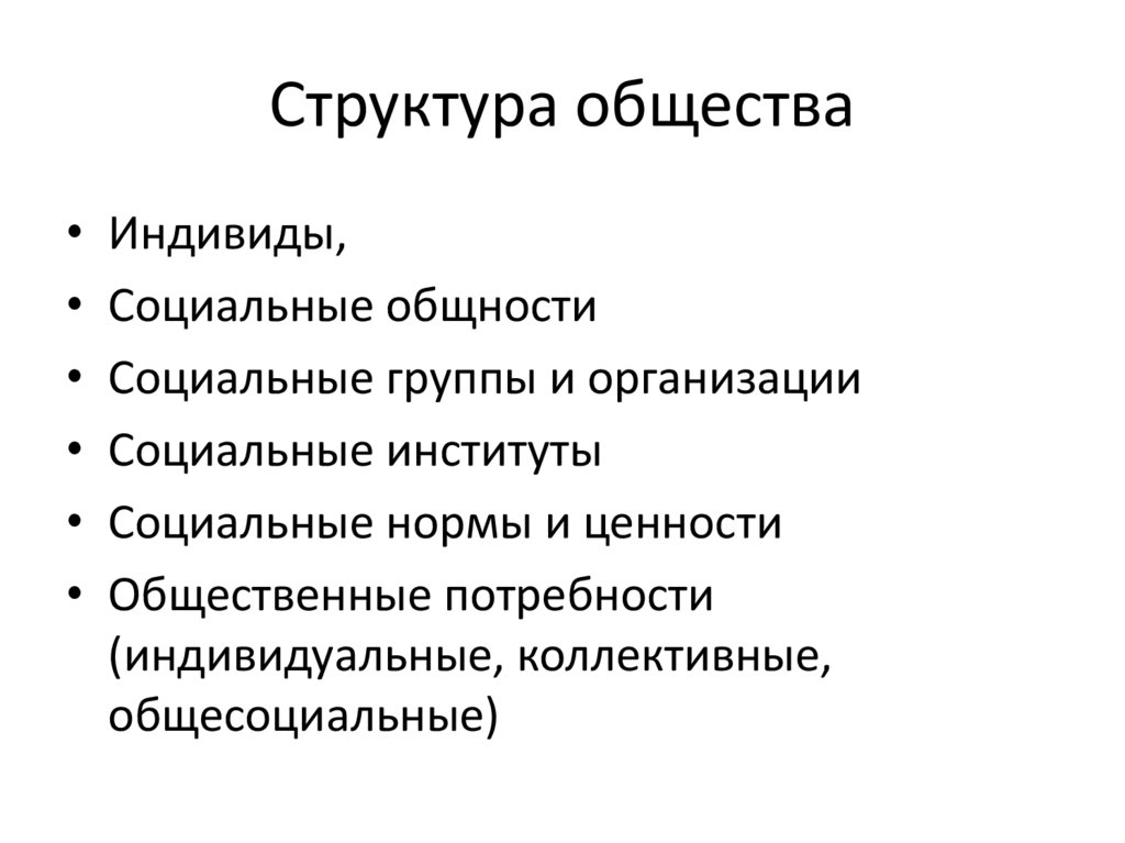 Структура общества