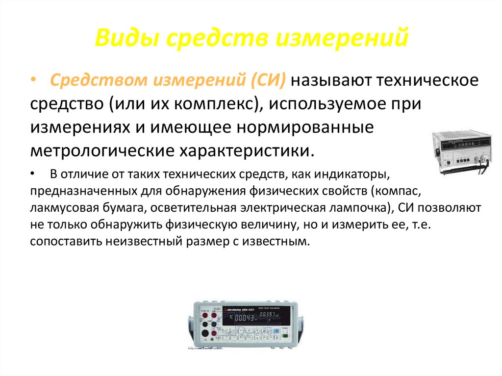 Виды средств измерений