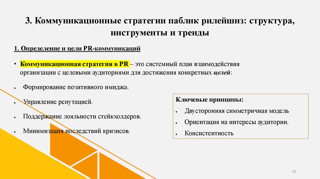 3. Коммуникационные стратегии паблик рилейшнз: структура, инструменты и тренды