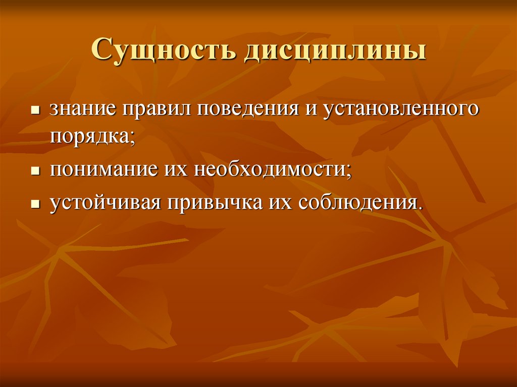 Сущность дисциплины