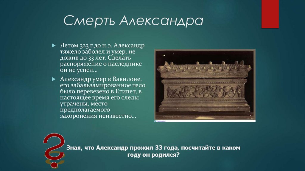 Смерть Александра