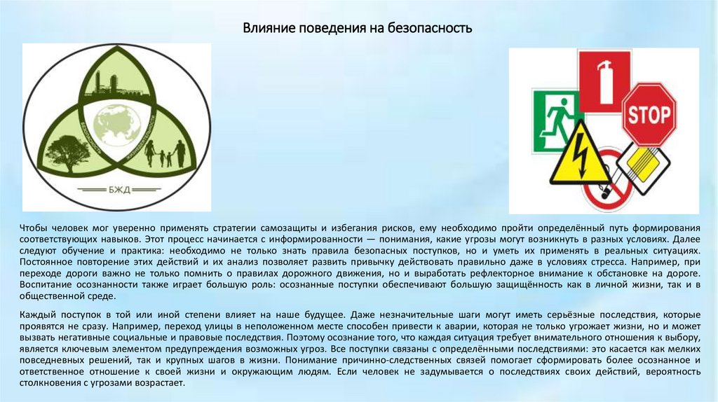 Влияние поведения на безопасность