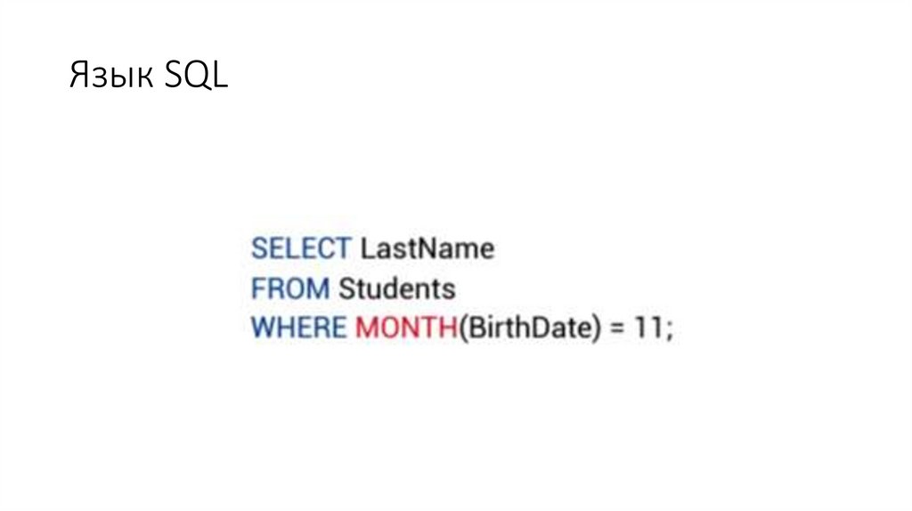 Язык SQL