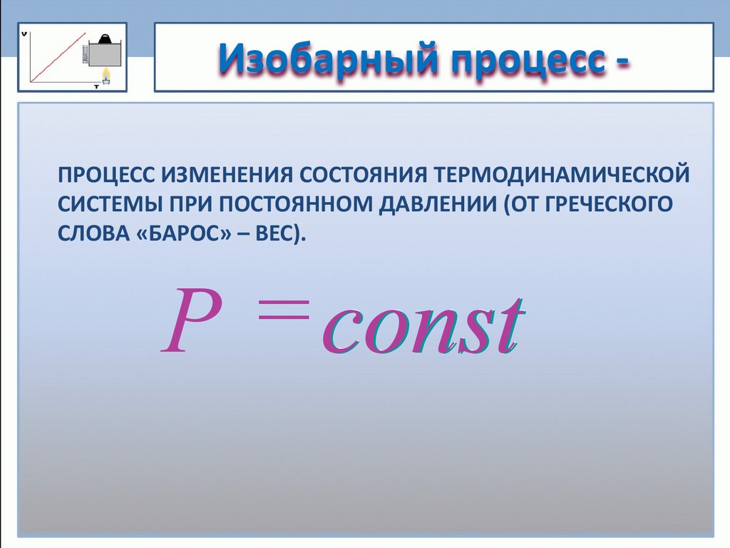 Изобарный процесс -
