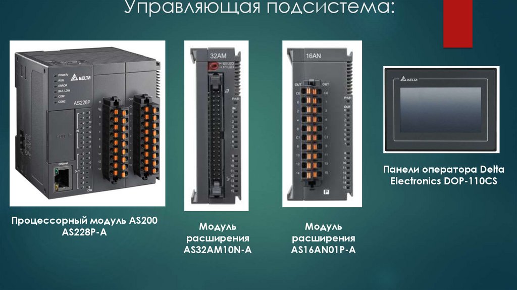 Управляющая подсистема: