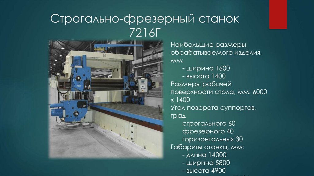 Строгально-фрезерный станок 7216Г