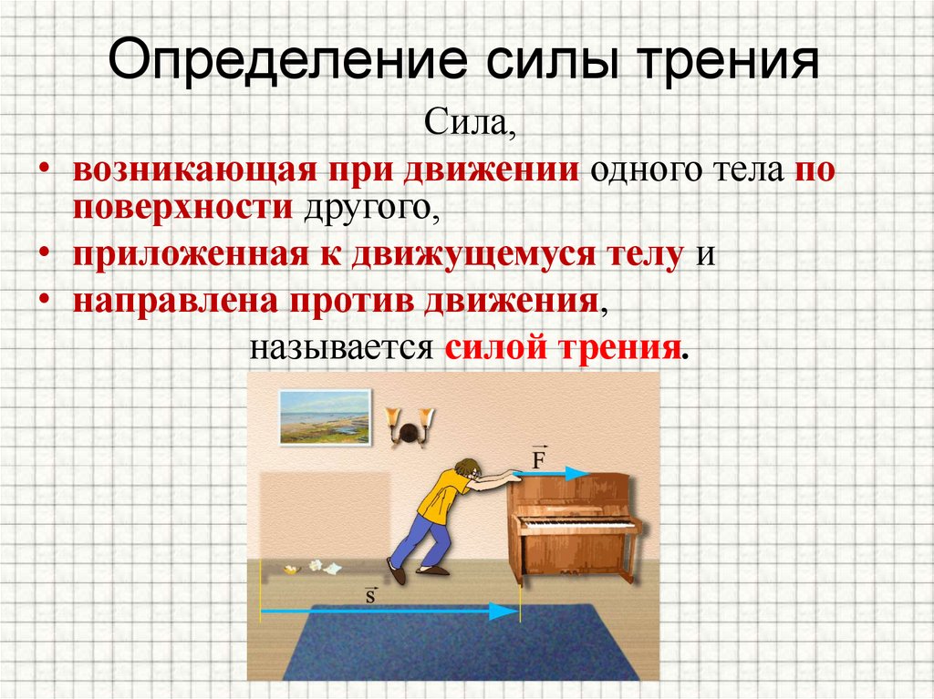 Определение силы трения