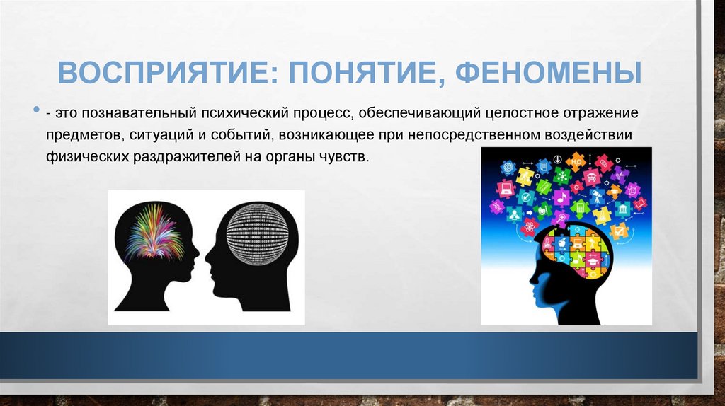 Восприятие: понятие, феномены