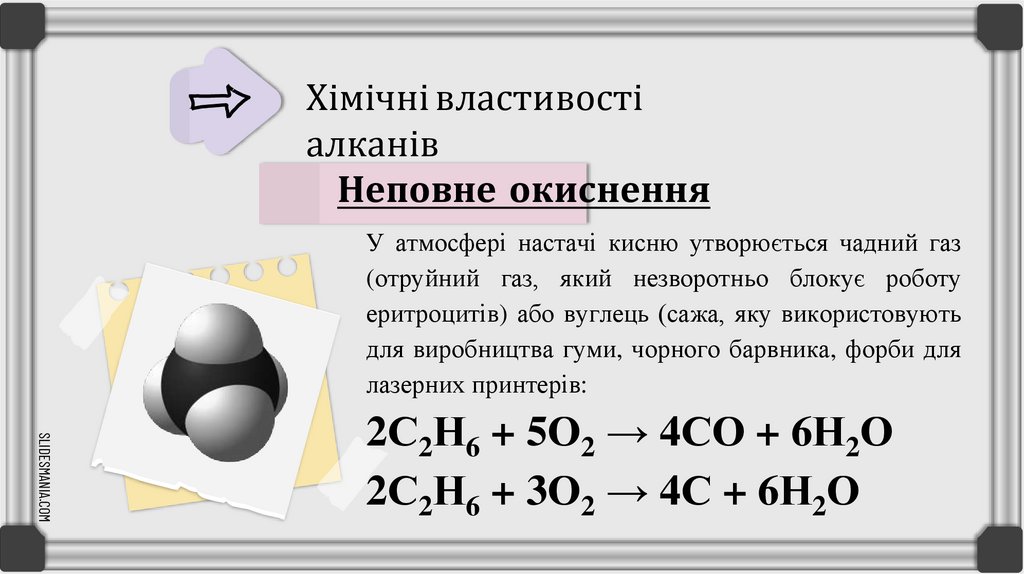 Хімічні властивості алканів