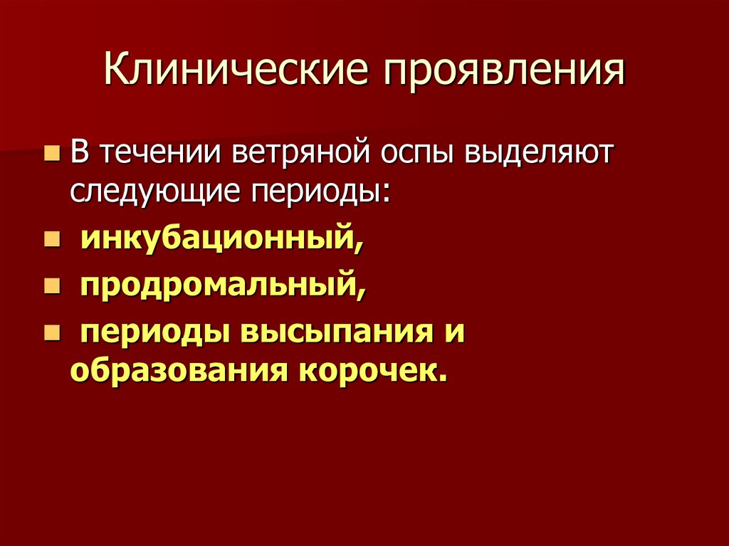 Клинические проявления