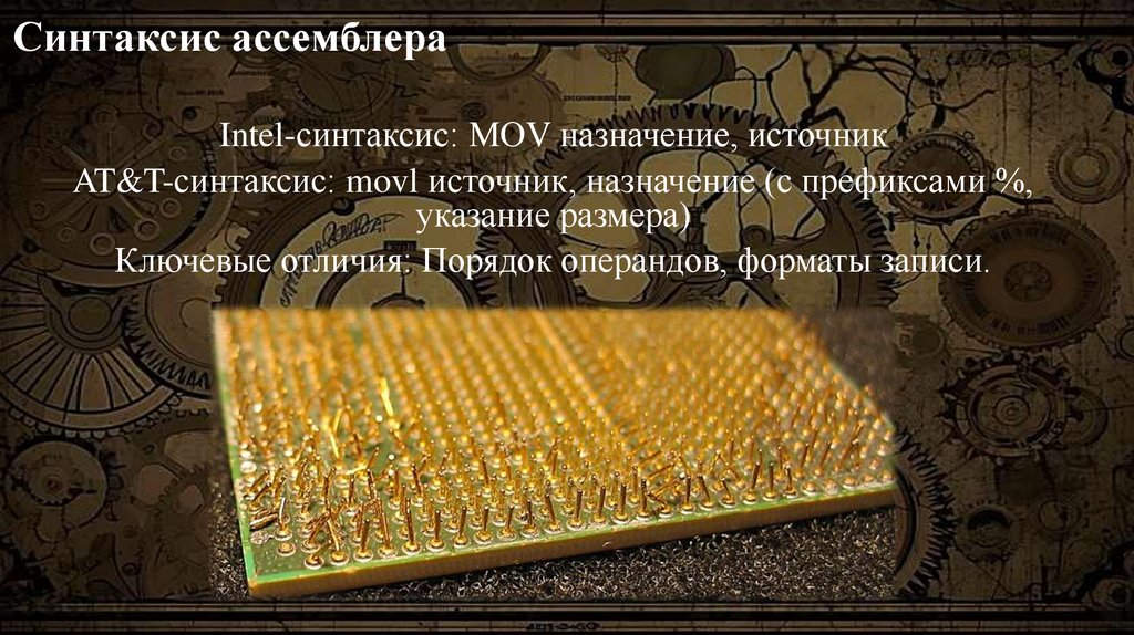 Синтаксис ассемблера