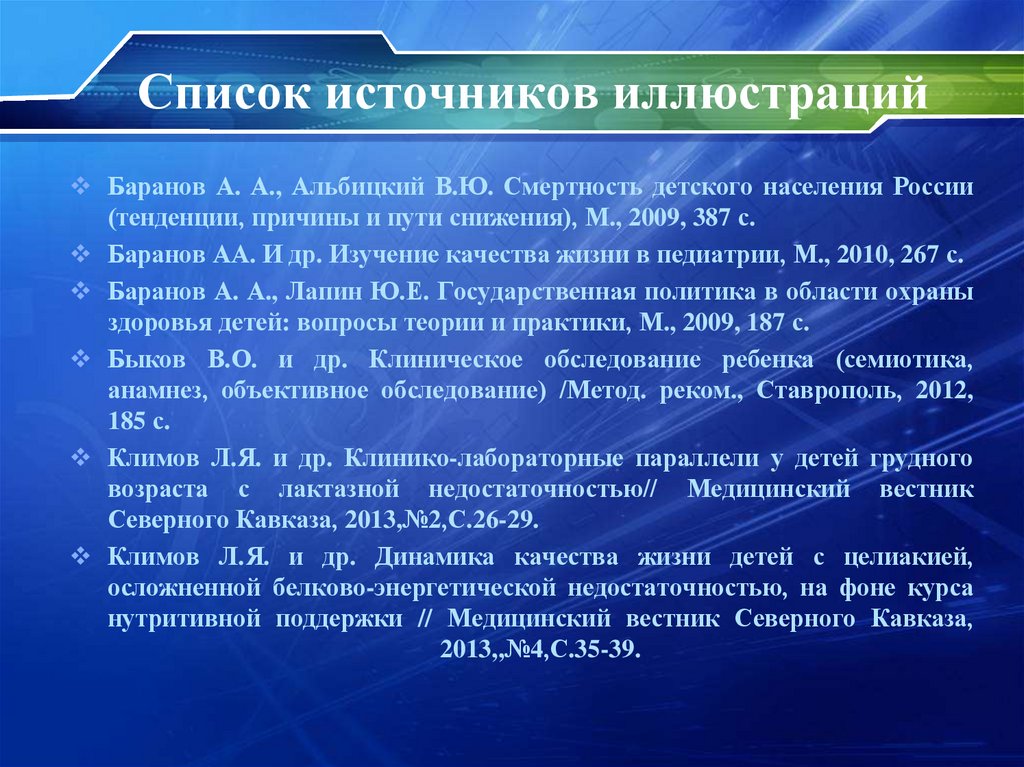 Список источников иллюстраций