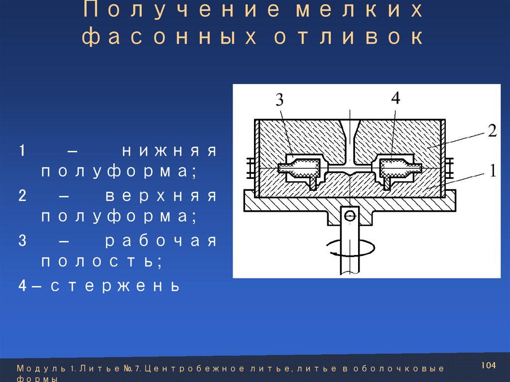 Получение мелких фасонных отливок