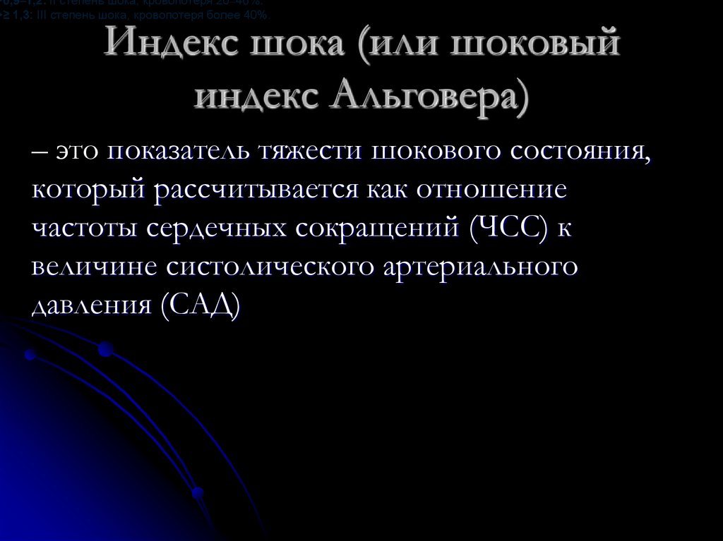 Индекс шока (или шоковый индекс Альговера)