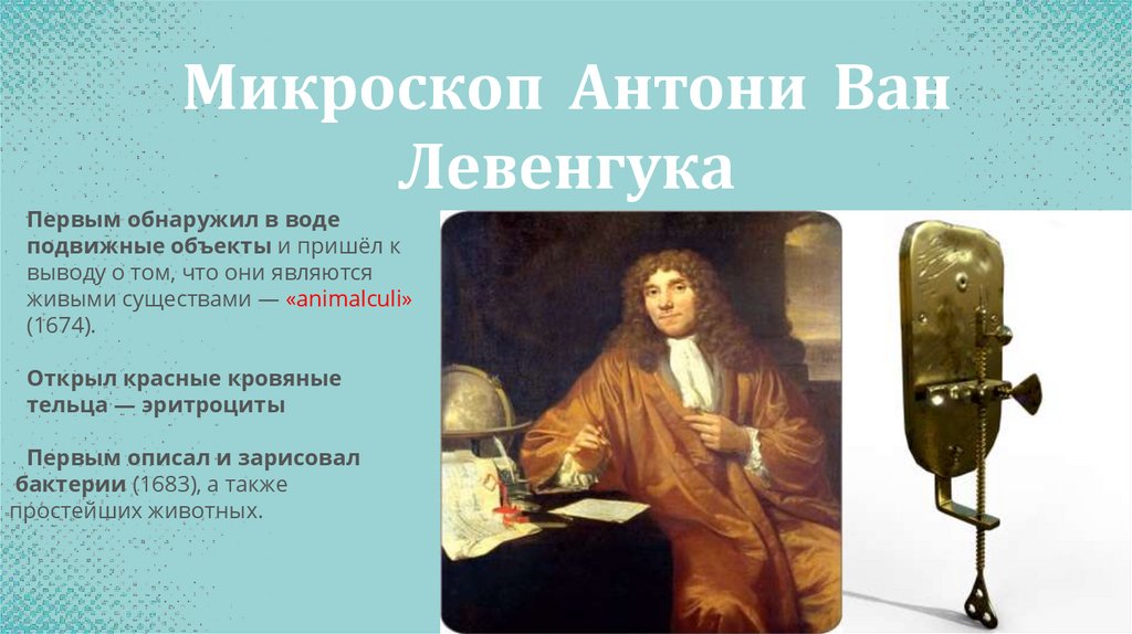 Микроскоп Антони Ван Левенгука