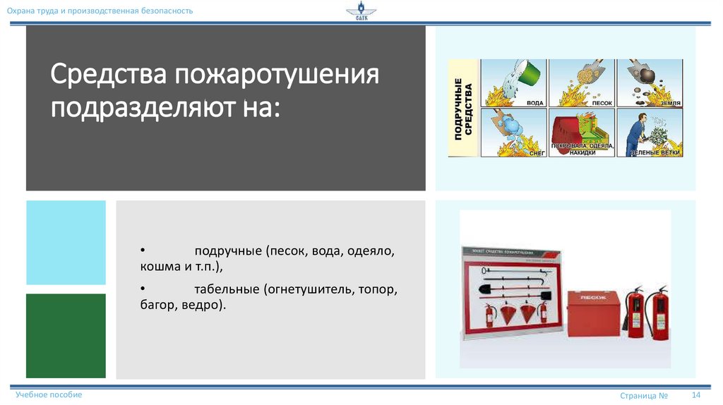 Средства пожаротушения подразделяют на: