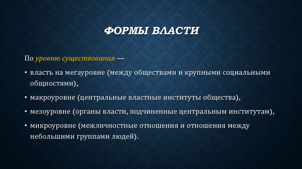 Формы власти