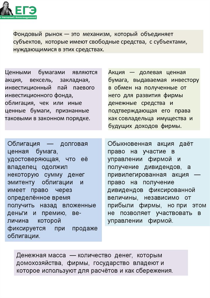 Фондовый рынок — это механизм, который объединя­ет субъектов, которые имеют свободные средства, с субъ­ектами, нуждающимися в