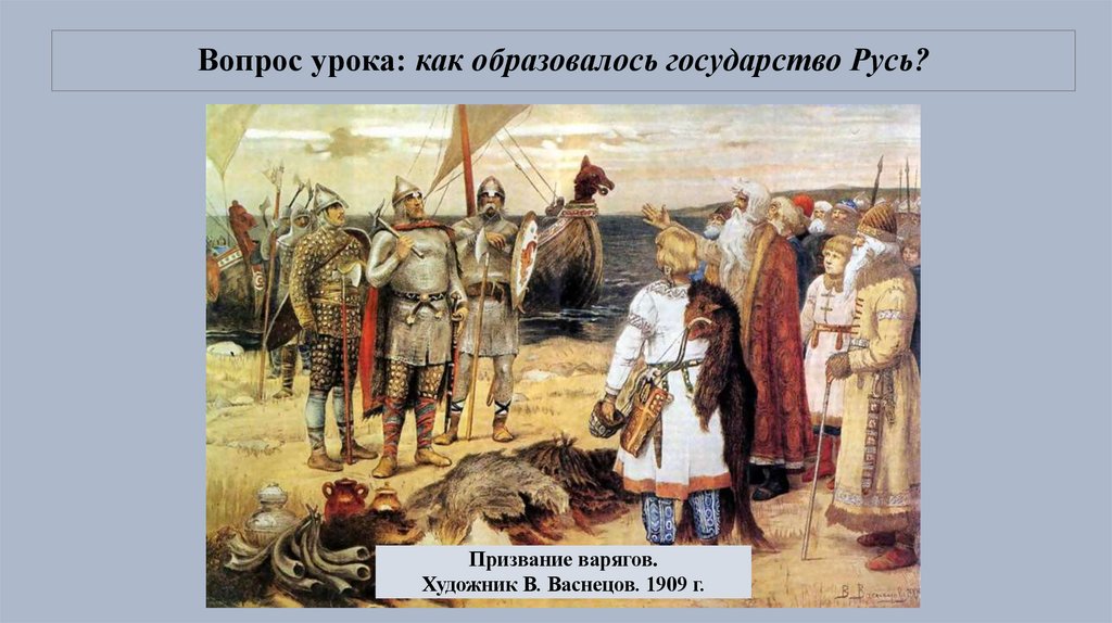 Вопрос урока: как образовалось государство Русь?