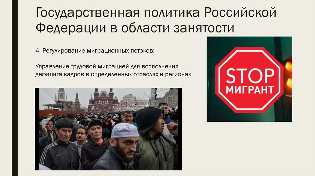 Государственная политика Российской Федерации в области занятости