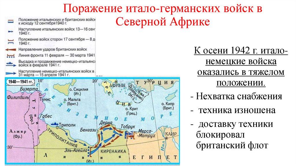 Поражение итало-германских войск в Северной Африке