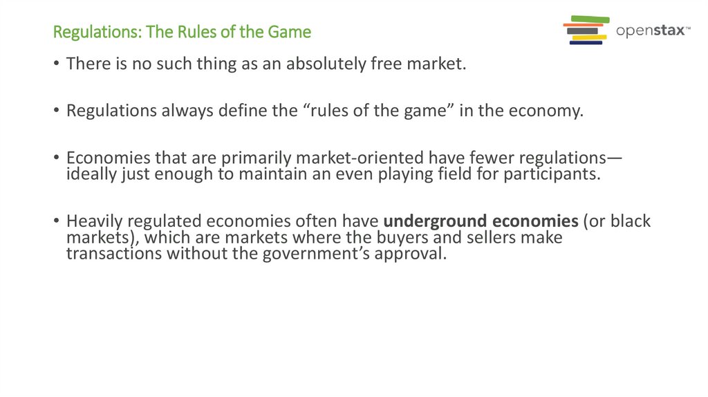 Regulations: The Rules of the Game