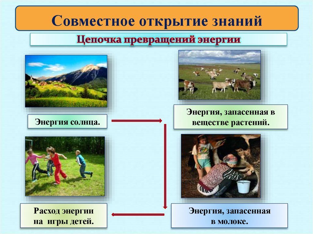 Цепочка превращений энергии