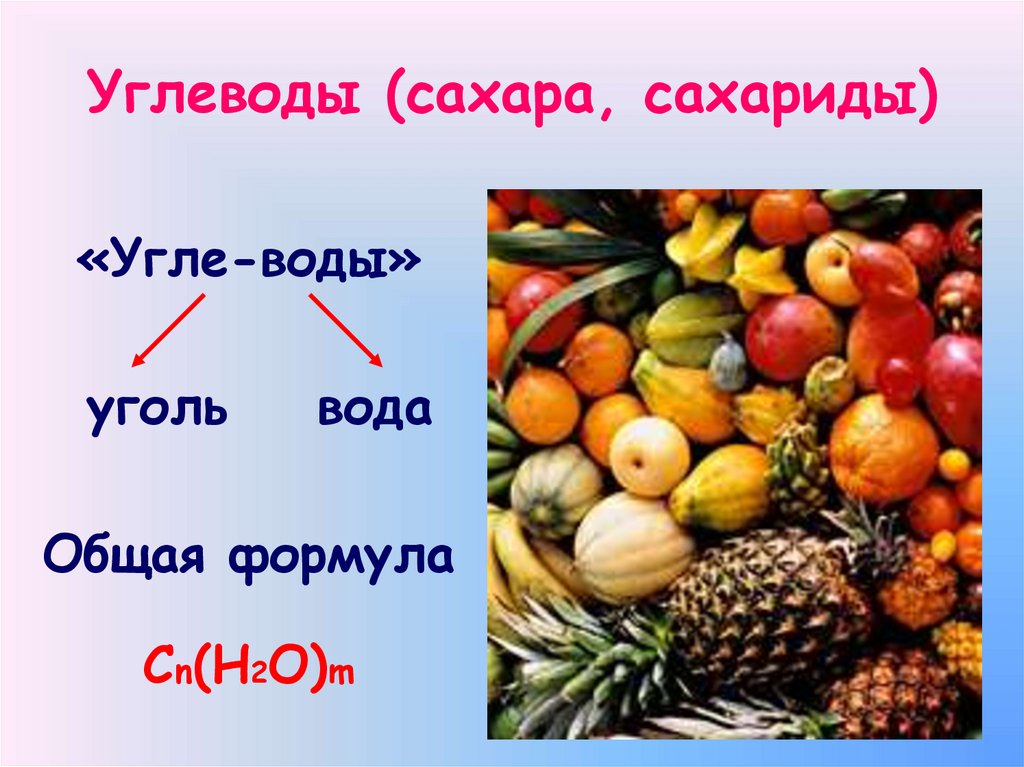 Углеводы (сахара, сахариды)