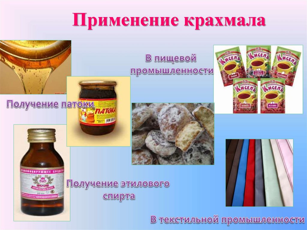 Применение крахмала