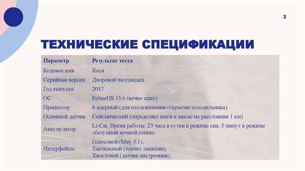 Технические спецификации