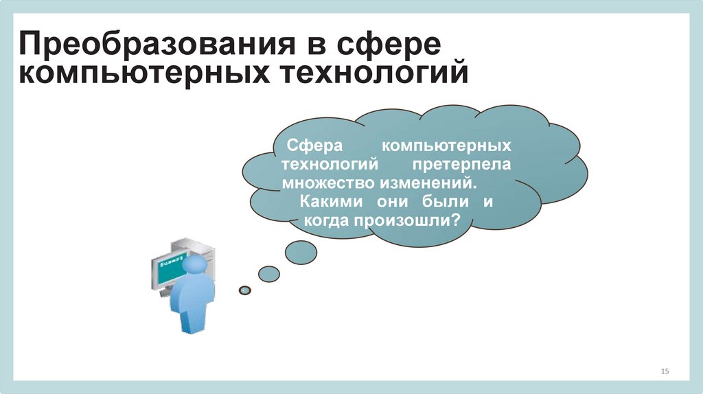 Преобразования в сфере компьютерных технологий