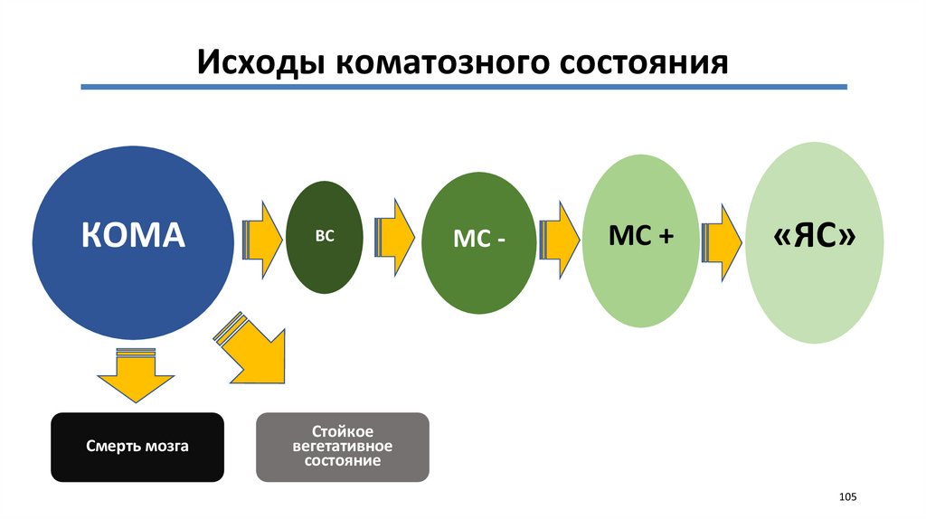 Исходы коматозного состояния