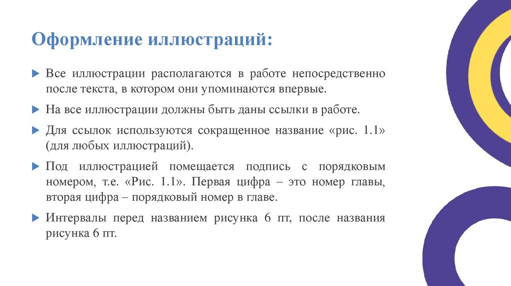 Оформление иллюстраций: