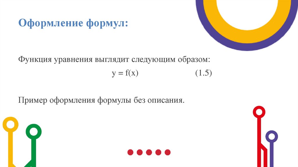 Оформление формул: